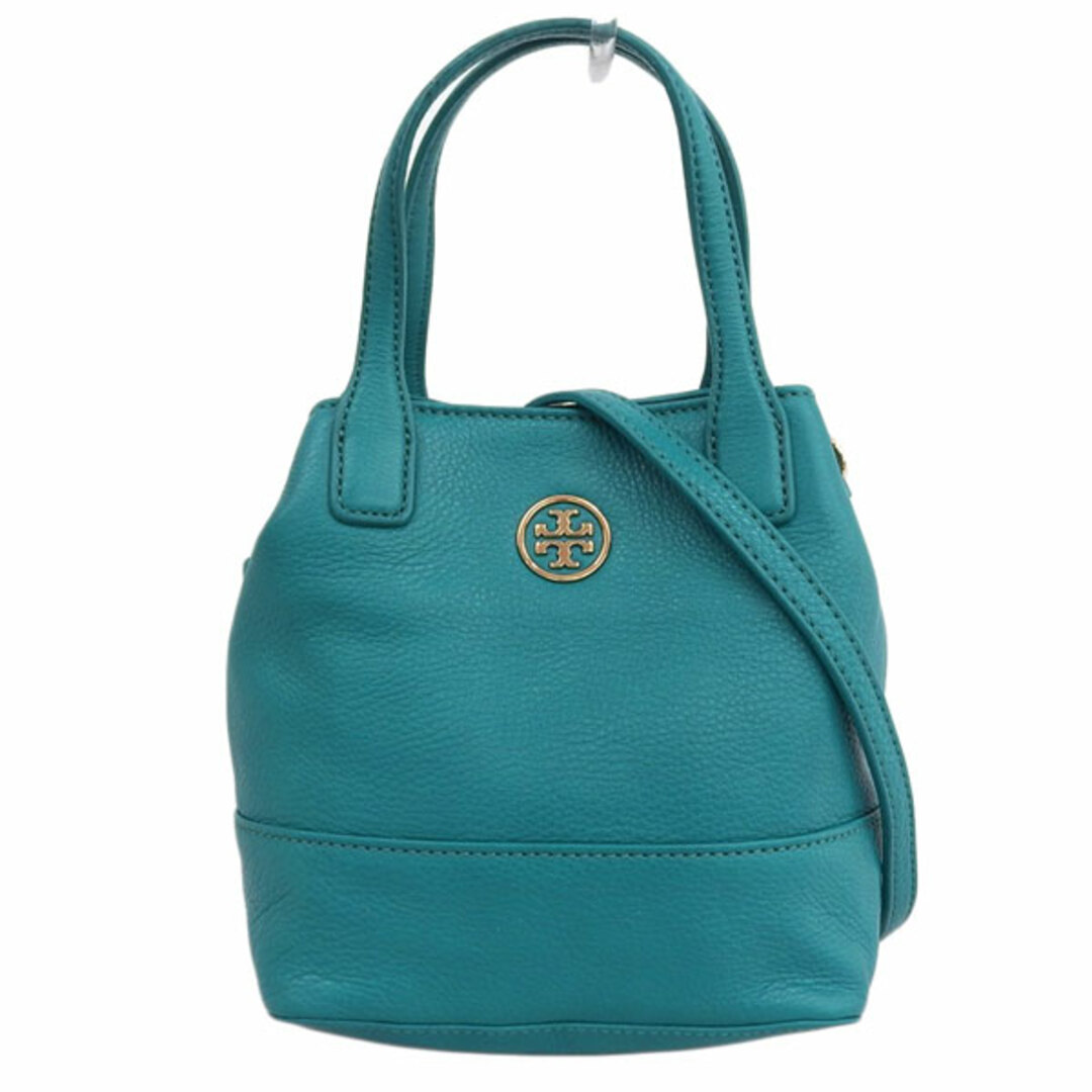 TORY BURCH トリーバーチ レザー 2WAY ハンドバッグ - ブルー gy