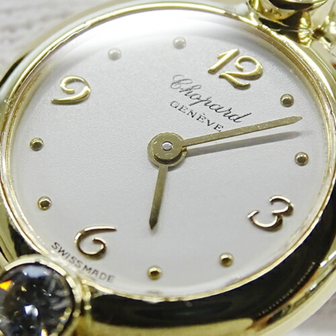 Chopard(ショパール)のショパール Chopard 時計 レディース ブランド 2Pダイヤモンド クオーツ QZ 750YG イエローゴールド 10/5086 メーカー修理済み 【中古】 レディースのファッション小物(腕時計)の商品写真