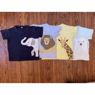 ムジルシリョウヒン(MUJI (無印良品))の無印　アニマル　プリント　Tシャツ　4枚(Ｔシャツ)