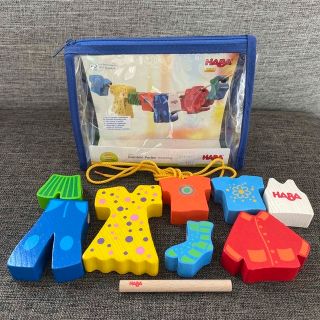 ハーバー(HABA)のso様専用　　HABA  ひも通し&リトルミイハンドタオル(知育玩具)