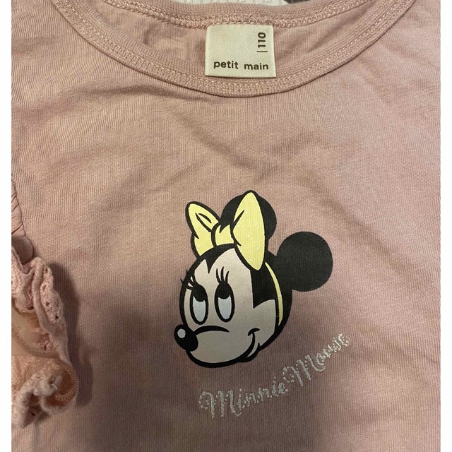 petit main(プティマイン)のpetit main ミニーTシャツ　110 キッズ/ベビー/マタニティのキッズ服女の子用(90cm~)(Tシャツ/カットソー)の商品写真