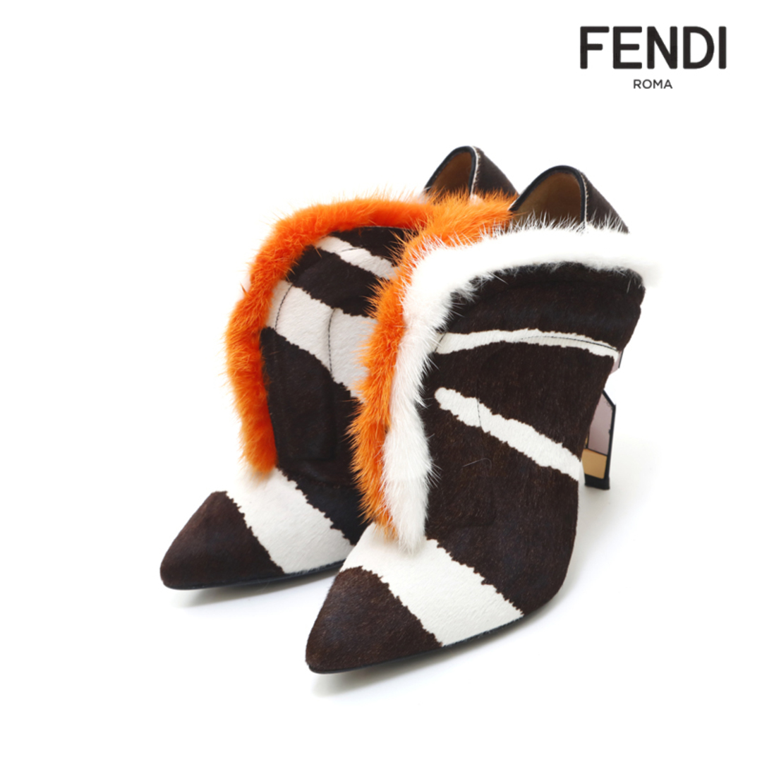 フェンディ FENDI ハラコ ファー ブーティ ショートブーツ  パンプス