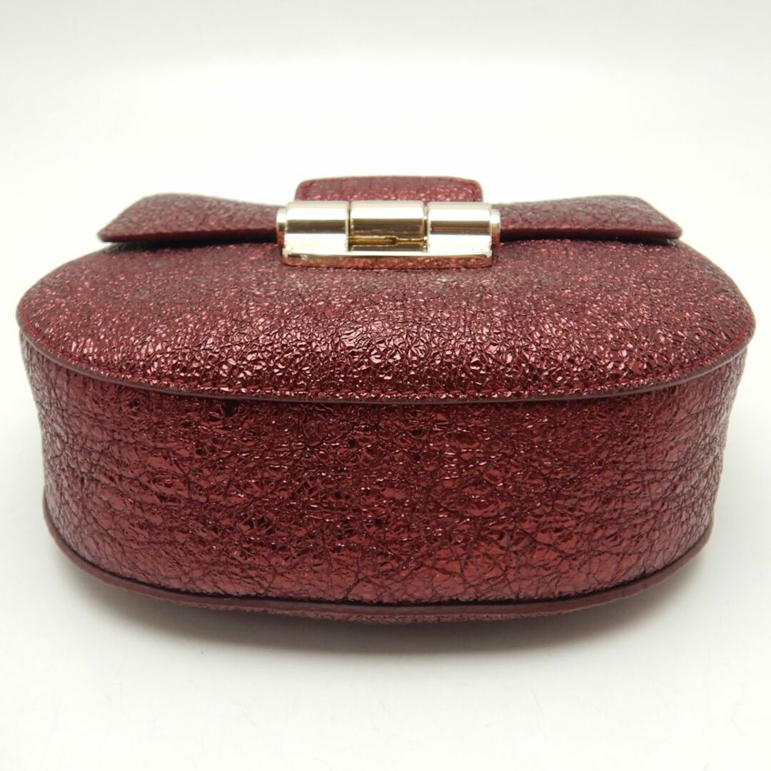 Furla(フルラ)のFurla フルラ クラブクロスボディ F6898 ショルダーバッグ レザー メタリックボルドー/250538【中古】 レディースのバッグ(ショルダーバッグ)の商品写真