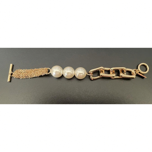 美品◆LOHME◆ローム◆Pearl Mix Chain Bracelet◆GD
