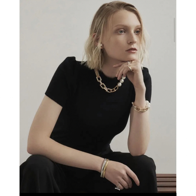 美品◆LOHME◆ローム◆Pearl Mix Chain Bracelet◆GD