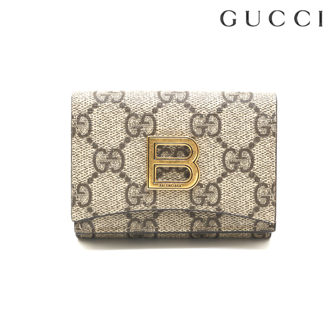 高級ブランド GUCCI グッチ Gucci BALENCIAGA 三つ折り財布 GG ハッカー コラボ バレンシアガ 財布 