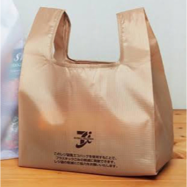 セブンイレブンレジ袋風エコバッグ　茶色 レディースのバッグ(エコバッグ)の商品写真
