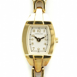 ハミルトン 腕時計 クオーツ 2針 文字盤白 ゴールド色 H311310