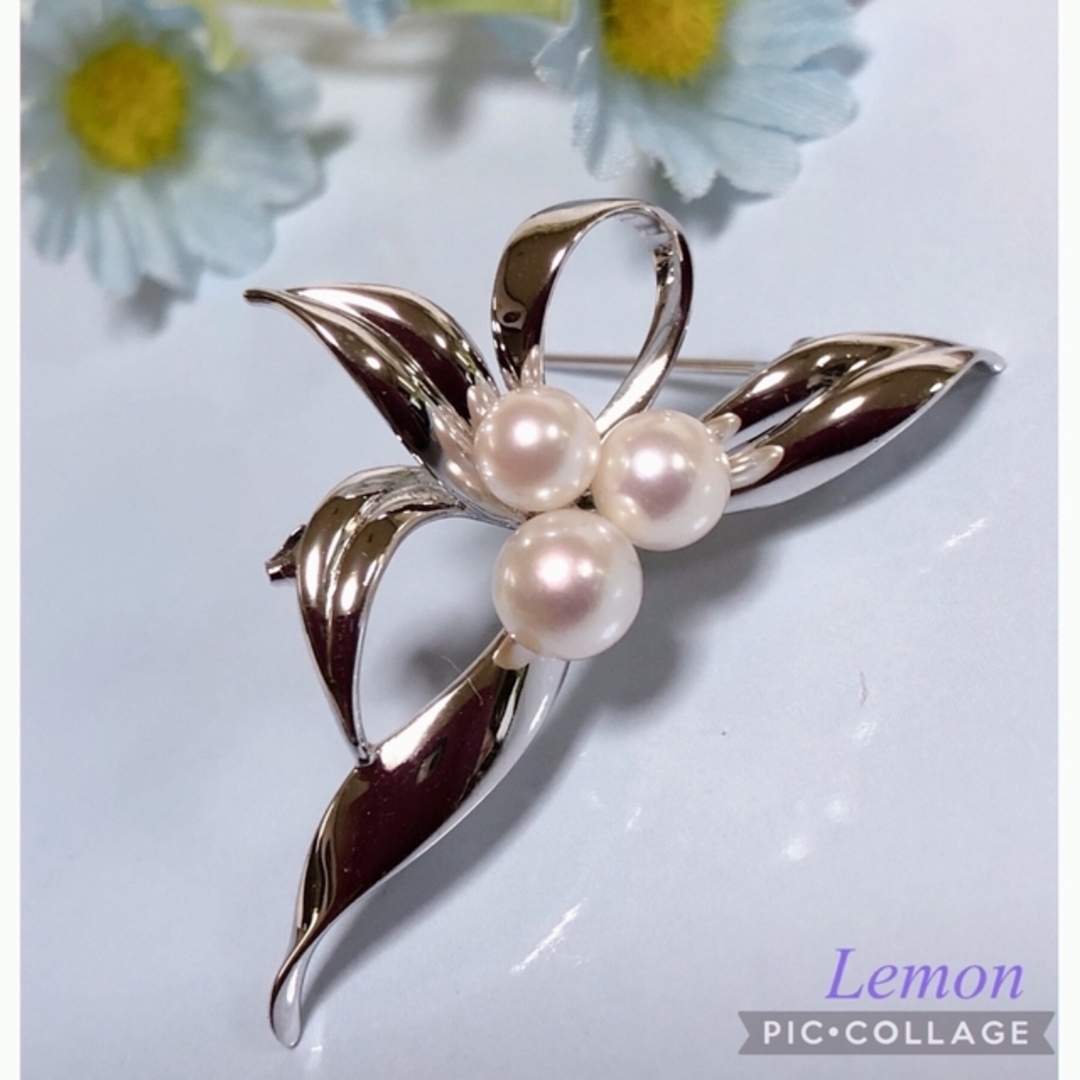 ミキモトブローチ???? 清楚で綺麗な現行品ブローチ????✨ - ブローチ