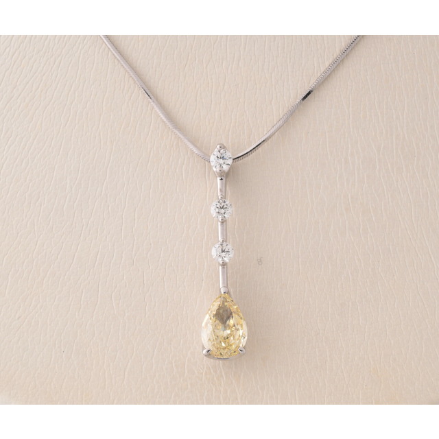 K18WG ダイヤモンド ネックレス 【中古】01-b145053 レディースのアクセサリー(ネックレス)の商品写真