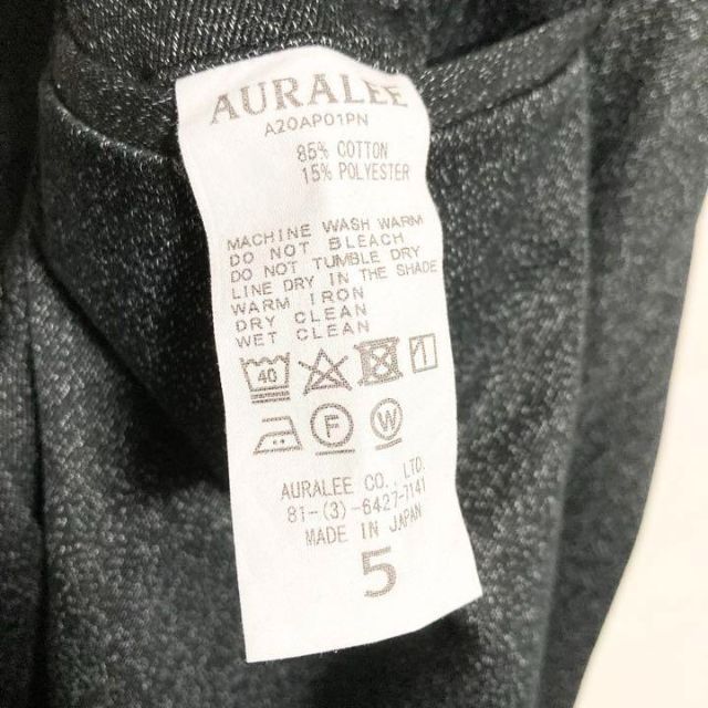 サイズ5!AURALEE ウォッシュドチノテーパード