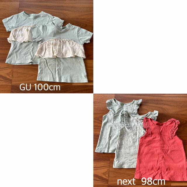 futafuta(フタフタ)の子供服　女の子　まとめ売り　90〜100cm キッズ/ベビー/マタニティのキッズ服女の子用(90cm~)(Tシャツ/カットソー)の商品写真