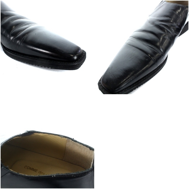 COMME des GARCONS(コムデギャルソン)のコムデギャルソン シューズ スクエアトゥ レザー 23.5cm 黒  レディースの靴/シューズ(その他)の商品写真