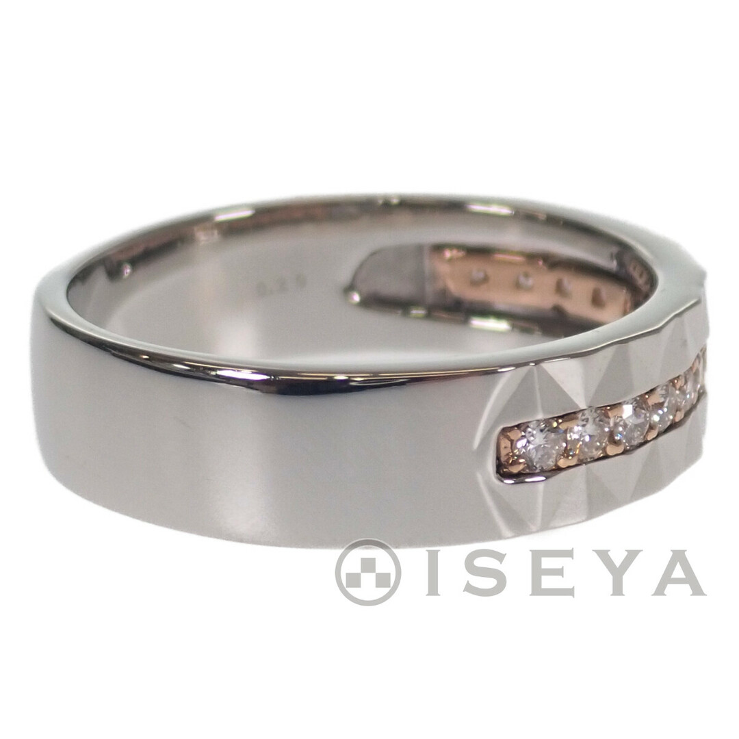 【中古】【Aランク】デザインリング 指輪 K18PG Pt950 ダイヤモンド サイズ棒約20号 メンズ ジュエリー アクセサリー 【ISEYA】 メンズのアクセサリー(リング(指輪))の商品写真