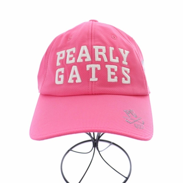 PEARLY GATES(パーリーゲイツ)のパーリーゲイツ PEARLY GATES 帽子 キャップ 刺繍 蛍光ピンク レディースの帽子(その他)の商品写真