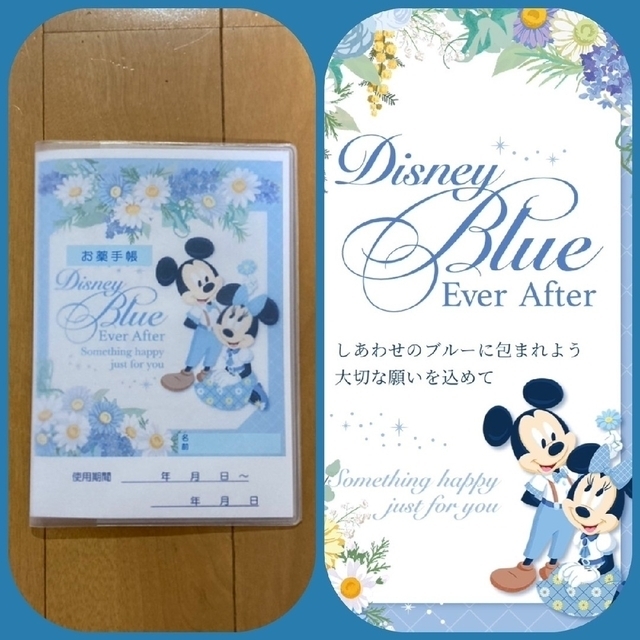 Disney(ディズニー)のブルーエバーアフター💙ディズニーリゾート人気柄　お薬手帳カバーセット エンタメ/ホビーのおもちゃ/ぬいぐるみ(キャラクターグッズ)の商品写真