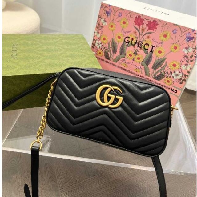 ＧＵＣＣＩ マーモント チェーンショルダーバック ブラック - 通販