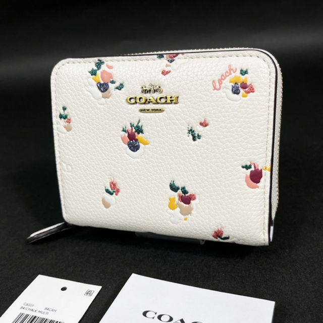 COACH フローラル プリント 二つ折り 財布 C6001 花柄  新品