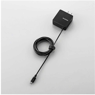 エレコム(ELECOM)のエレコム ELECOM micro USBケーブル一体型AC充電器 1.5美品(バッテリー/充電器)