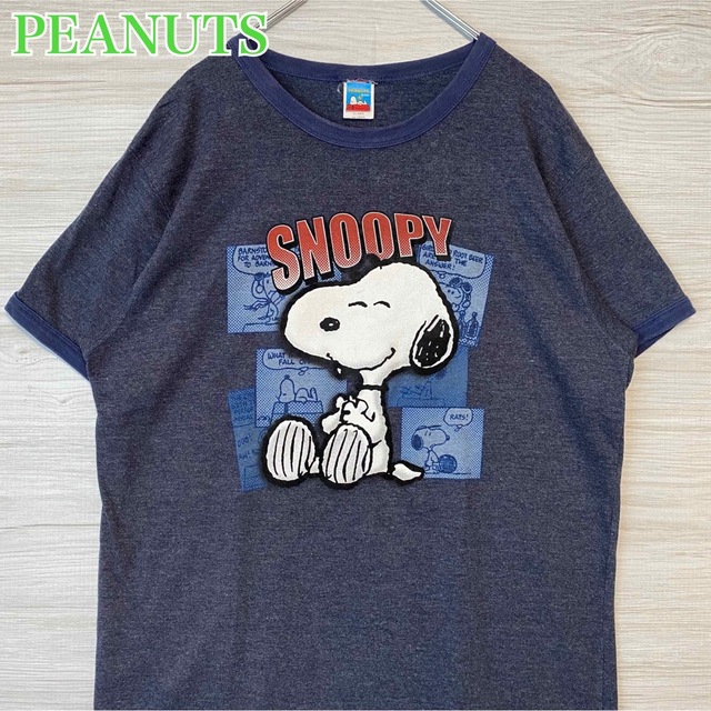 【入手困難】PEANUTS スヌーピー　リンガー　Tシャツ　XLサイズ　海外輸入