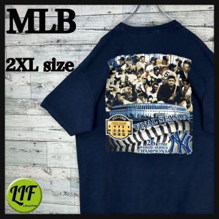 メジャーリーグベースボール(MLB)の【希少‼︎】MLB ヤンキース 両面プリント 半袖 Tシャツ ネイビー(Tシャツ/カットソー(半袖/袖なし))