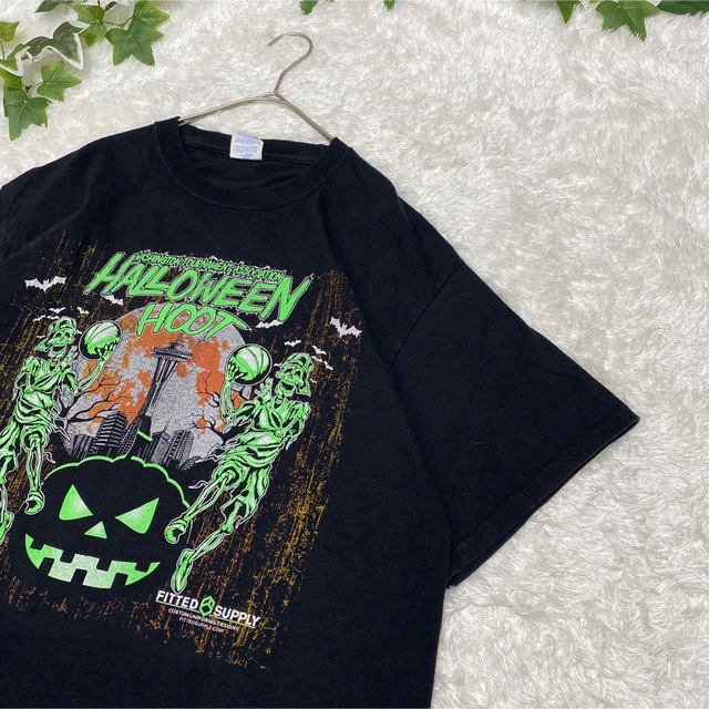 Tシャツ スカル ホラー 激レア デカロゴ ハロウィン 黒 お洒落 www ...