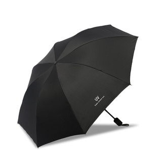 黒　緑　日傘 晴雨兼用 完全遮光 　折りたたみ傘　携帯便利　ブラック(傘)