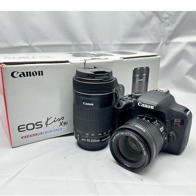 カメラ極美品 Canon EOS kiss x9i Wレンズ♪安心フルセット♪