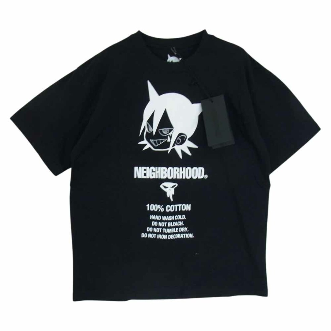 NEIGHBORHOOD ネイバーフッド 23SS 231PCJIN-ST03S × JUN INAGAWA ジュンイナガワ TEE SS-3 プリント 半袖 Tシャツ ブラック系 XS【新古品】【未使用】