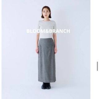 BLOOM&BRANCH - 新品　BLOOM&BRANCH Wポリシャンブレーペンシルスカート