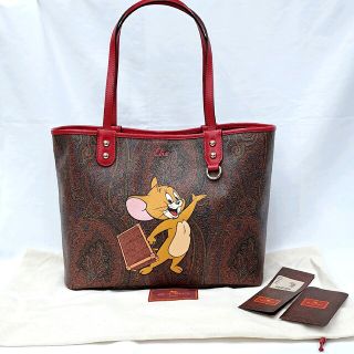 新品エトロETROくまちゃんペイズリー柄ストラップ付 ポーチ(コイン