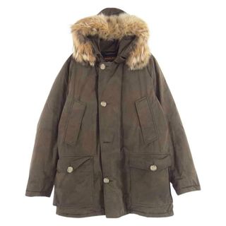 ウールリッチ(WOOLRICH)のWOOLRICH ウールリッチ ダウンジャケット 1402066 ARCTIC PARKA アークティックパーカ カモフラ柄 コヨーテファー付 フーディダウン カーキ系 USA M【中古】(その他)