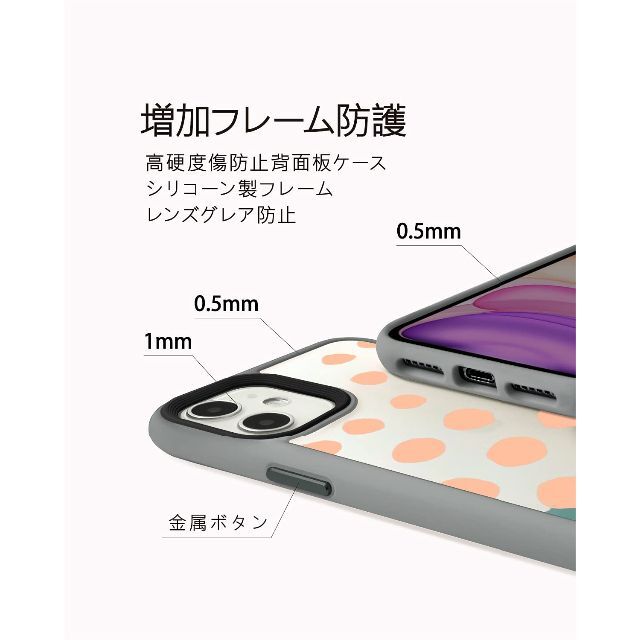 【色: ふわふわクリーム】INJOYmall iPhone 11 ケース レンズ 3