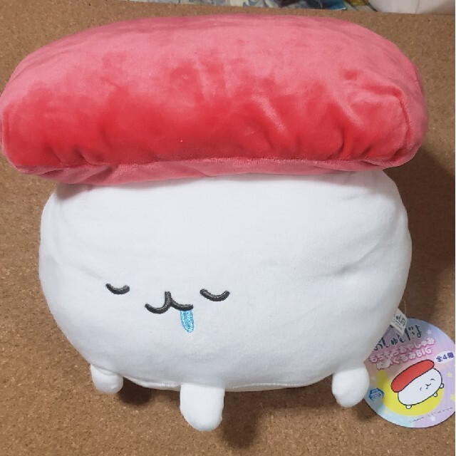 新品　おしゅしだよ もちもちおやしゅみぬいぐるみBIG まぐろ