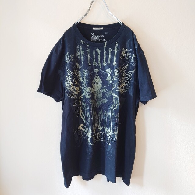 American Eagle(アメリカンイーグル)のアメリカンイーグル Tシャツ 　AMERICANEAGLE ブラック メンズのトップス(Tシャツ/カットソー(半袖/袖なし))の商品写真