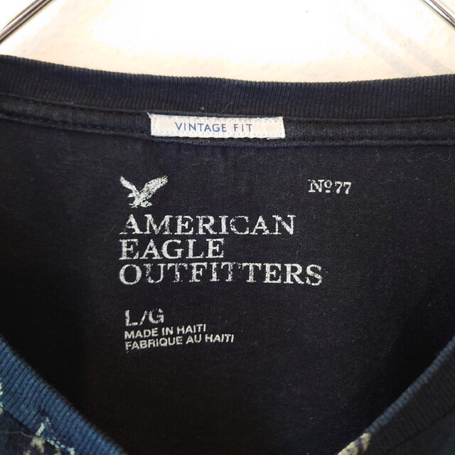 American Eagle(アメリカンイーグル)のアメリカンイーグル Tシャツ 　AMERICANEAGLE ブラック メンズのトップス(Tシャツ/カットソー(半袖/袖なし))の商品写真