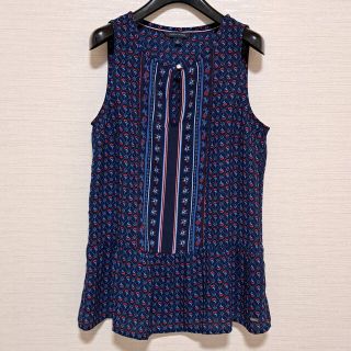 トミーヒルフィガー(TOMMY HILFIGER)のTOMMY HILFIGER　花柄ノースリーブ　S(タンクトップ)