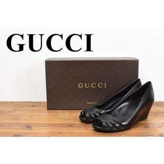 グッチ(Gucci)のAL AB0011 GUCCI グッチ ビニール ウエッジソール 厚底 GGロゴ(サンダル)