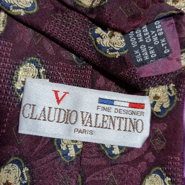 VALENTINO(ヴァレンティノ)の新品 CLAUDIO VALENTINO 絹 シルク ネクタイ 虎 トラ 和柄 メンズのファッション小物(ネクタイ)の商品写真