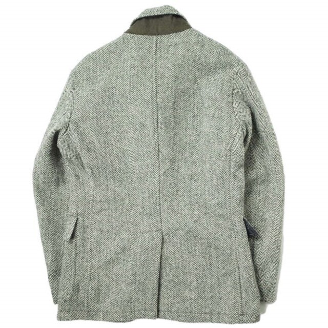 RRL(ダブルアールエル)のRRL x HARRIS TWEED ダブルアールエル ハリスツイード 22AW 別注 アンコンストラクテッド スポーツコート L グレー Double RL ヘリンボーン ツイード ジャケット アウター【中古】【RRL × HARRIS TWEED】 メンズのジャケット/アウター(テーラードジャケット)の商品写真