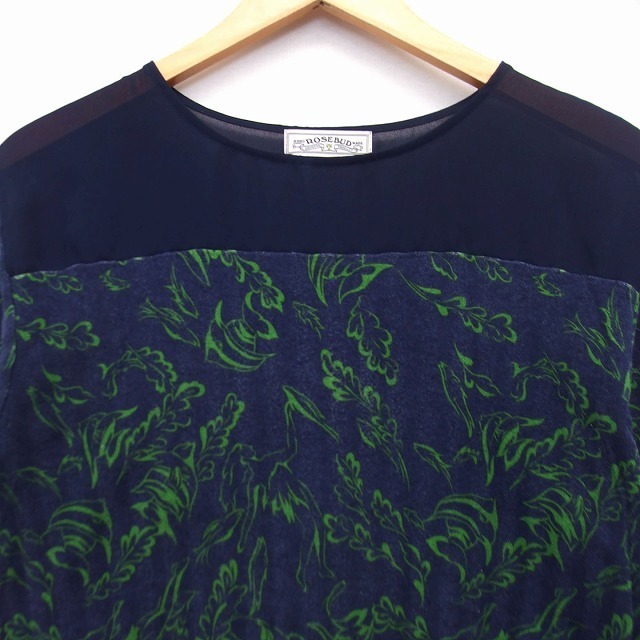 ROSE BUD(ローズバッド)のローズバッド ROSE BUD カットソー Tシャツ チュニック 魚柄 レディースのトップス(カットソー(半袖/袖なし))の商品写真