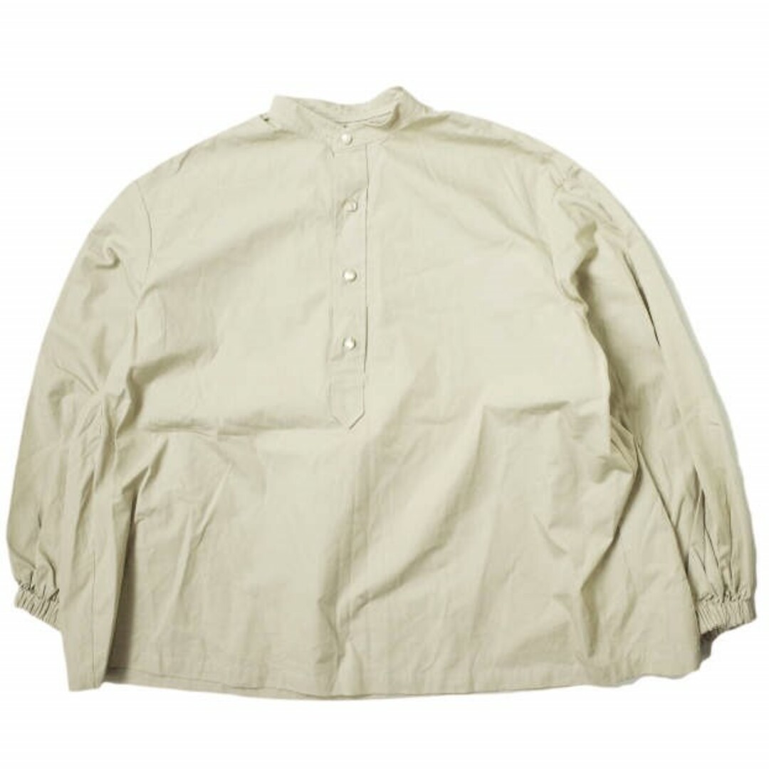 Scye x Drawer サイ ドゥロワー 21SS 別注 日本製 バンドカラープルオーバーシャツ 1221-31423 38 ベージュ SHIRT 長袖 ギャザー タック トップス【中古】【Scye × Drawer】 | フリマアプリ ラクマ