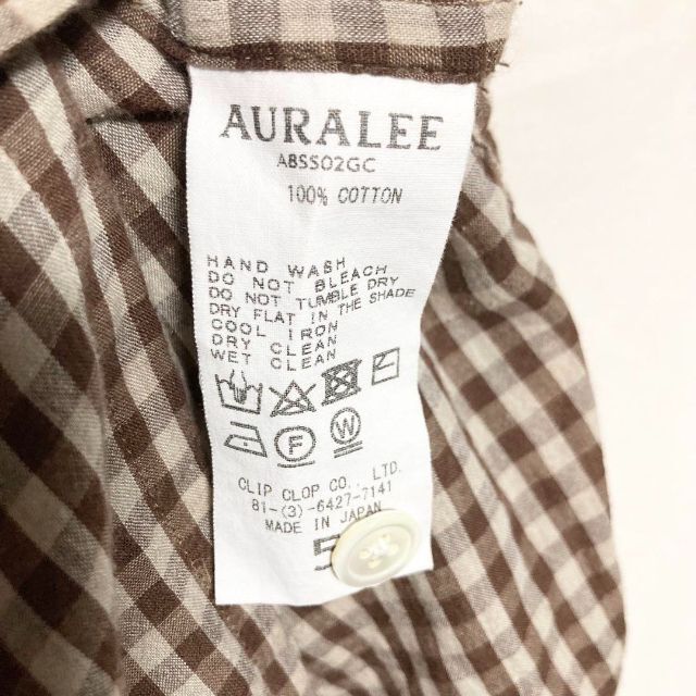 サイズ5！AURALEE スーパーライトビッグチェックシャツ