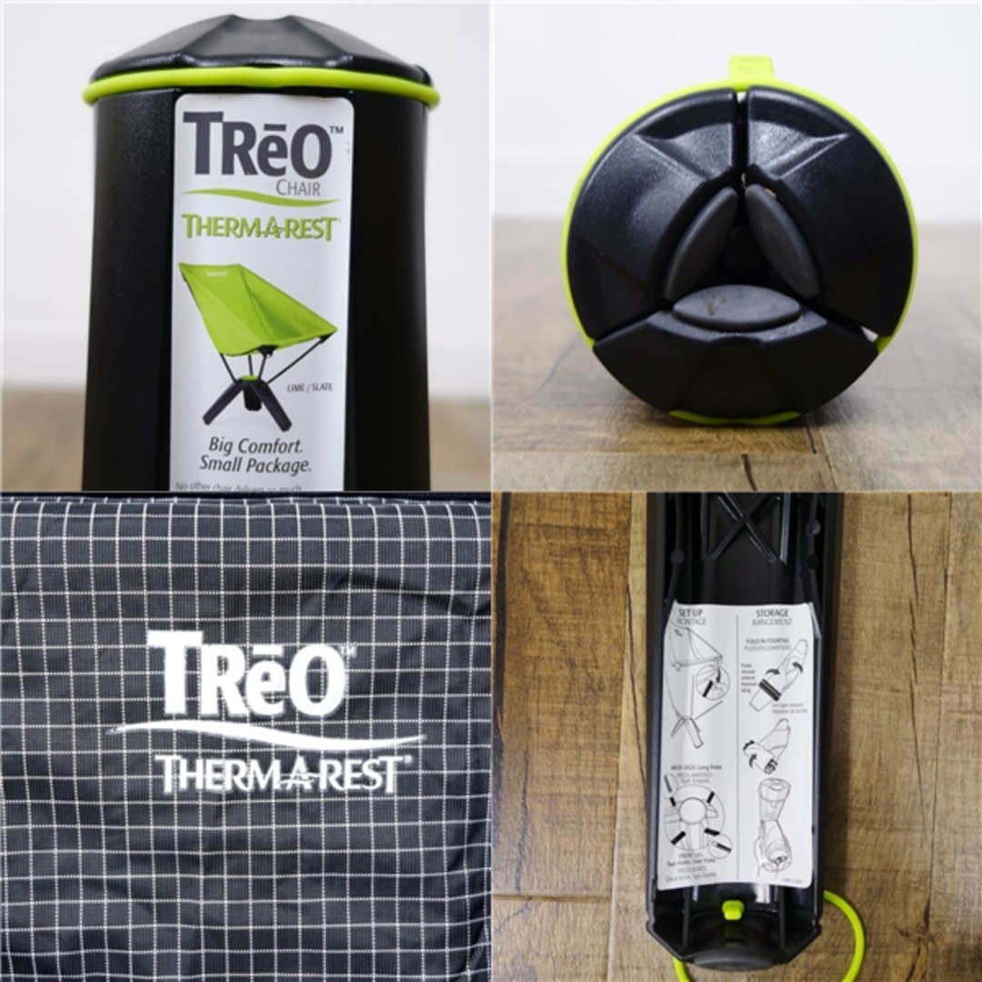 THERMAREST(サーマレスト)の美品 サーマレスト THERMAREST TREO トレオ チェア ブラック 折りたたみ イス キャンプ アウトドア スポーツ/アウトドアのアウトドア(テーブル/チェア)の商品写真