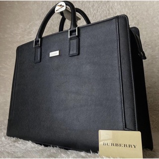 BURBERRY - 【美品】BURBERRY A4収納 ビジネスバッグ サフィアーノ 