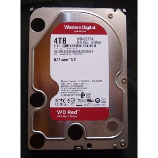 JAJ9)WDRed稼働27168時間 HDD4TB3.5インチSATA600 - PC周辺機器