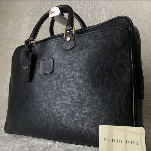 極美品】BURBERRY バーバリー ビジネスバッグ 黒-