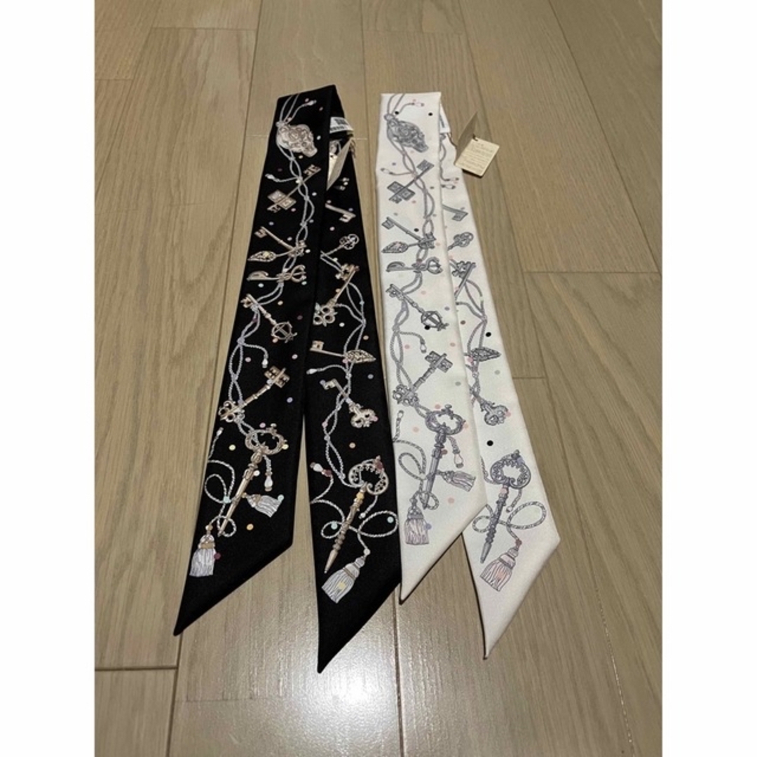 公式通販で開催のセール エルメス ツイリー レクレポア 白黒2本セット