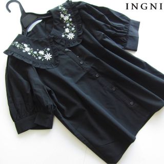 イング(INGNI)の岡田様専用◆新品INGNI お花刺繍フリル襟ブラウス/＋他1点(シャツ/ブラウス(半袖/袖なし))