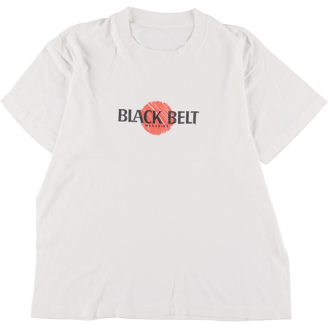 ~90年代 UNKNOWN BLACK BELT MAGAZINE プリントTシャツ メンズM ヴィンテージ /eaa336551